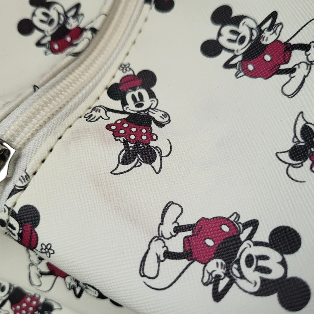 Disney Minnie Mouse Small Kids Ear Backpack‎ Purple Bow Off White